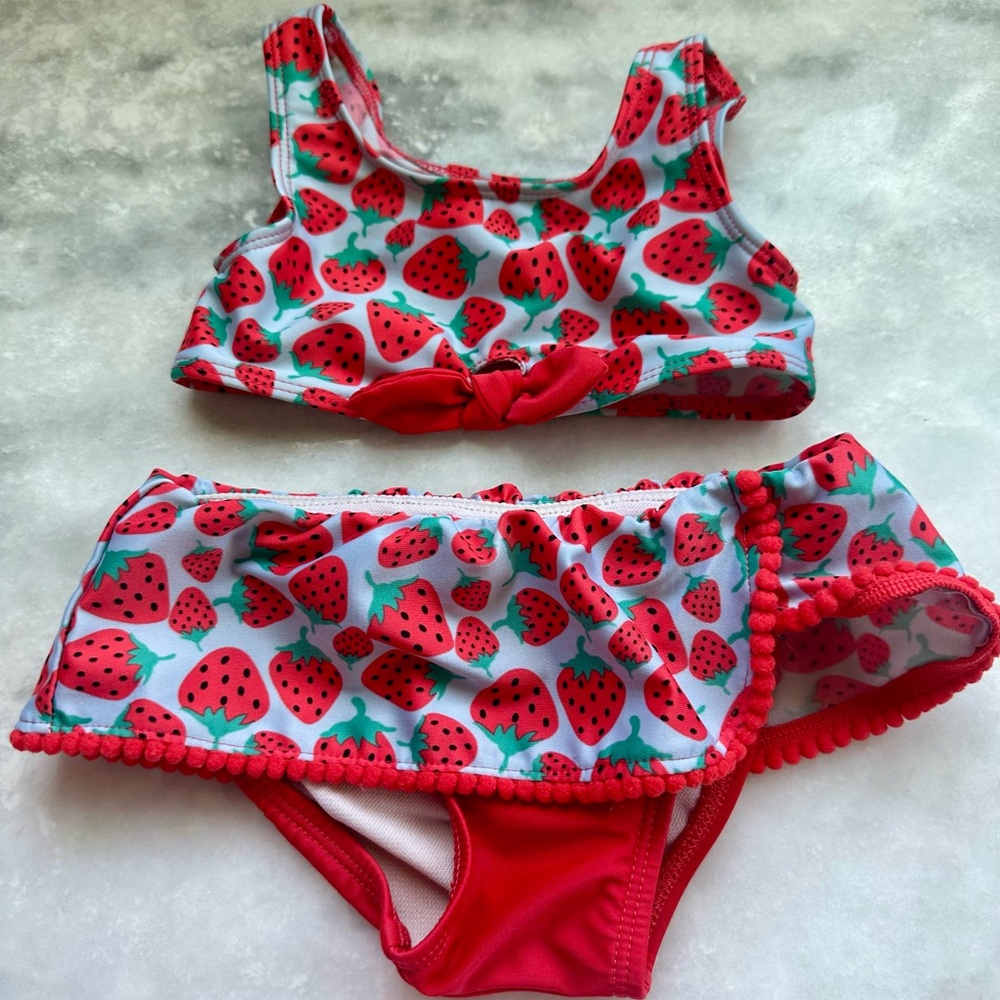 Strawberry Print Bikini Set 18m